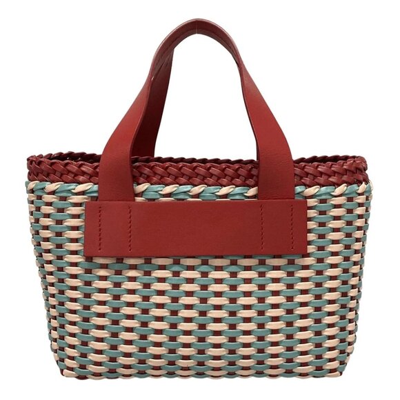 miumiu - Fuoco Orchid (pink) Light Blue Red) leather) Tote Bag 757-081625 - Picture 2 of 14